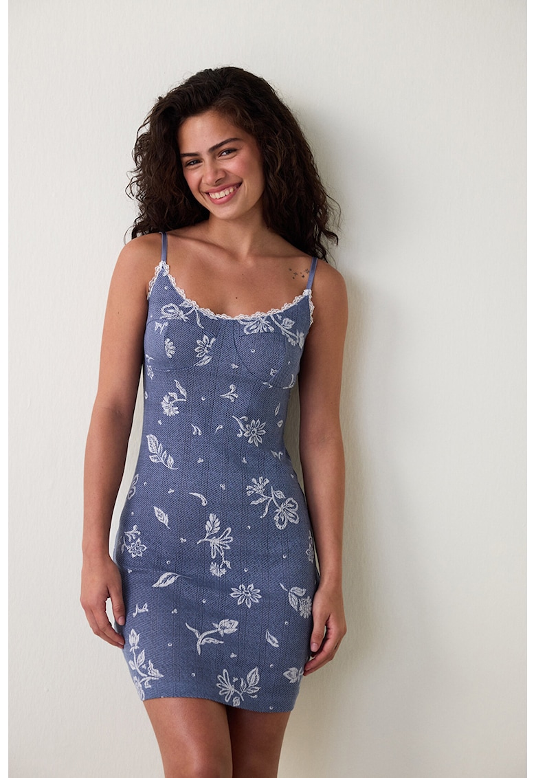 Camasa de noapte cu imprimeu