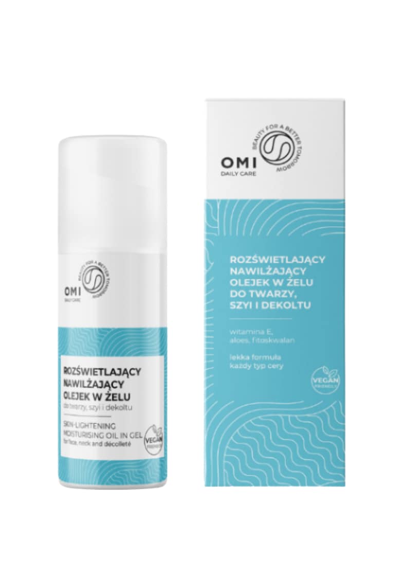 Ulei iluminator hidratant gel - 50 ml - pentru fata - gat si decolteu - textura usoara