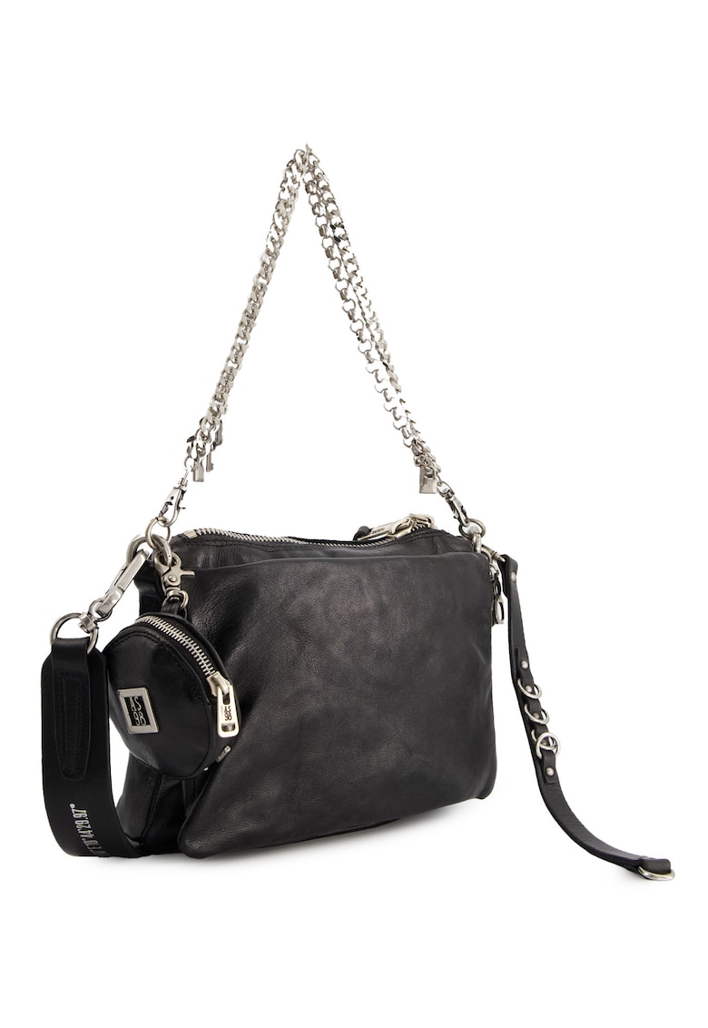 Geanta crossbody piele naturala - 5 compartimente interioare - dimensiuni 19x25x8cm