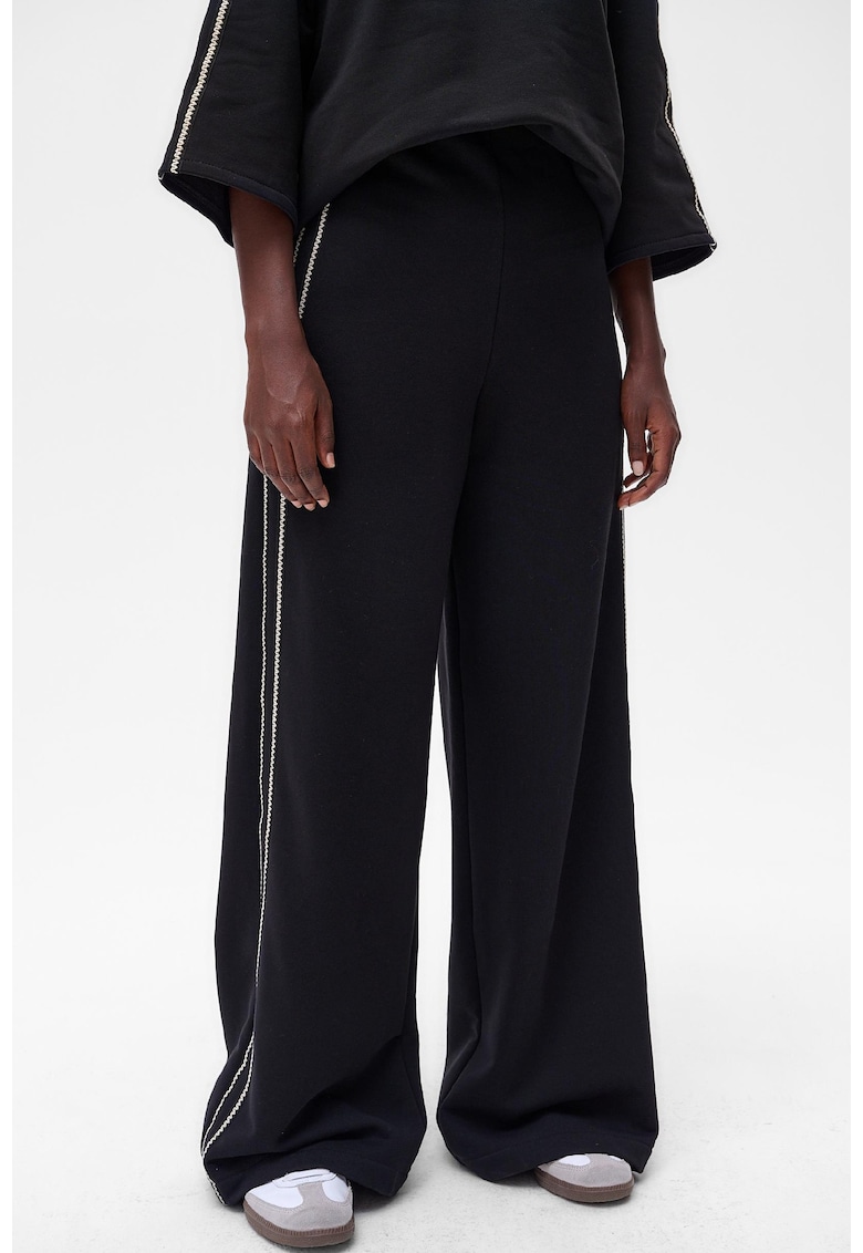 Pantaloni de trening evazati Cossa din amestec de bumbac