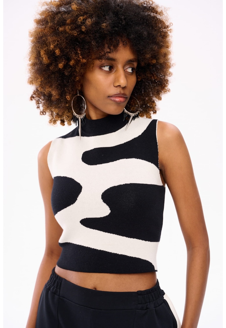 Top crop cu guler Deyon