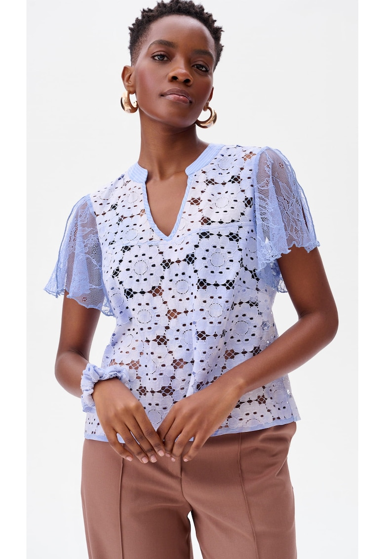 Bluza cu maneci din dantela Tefal