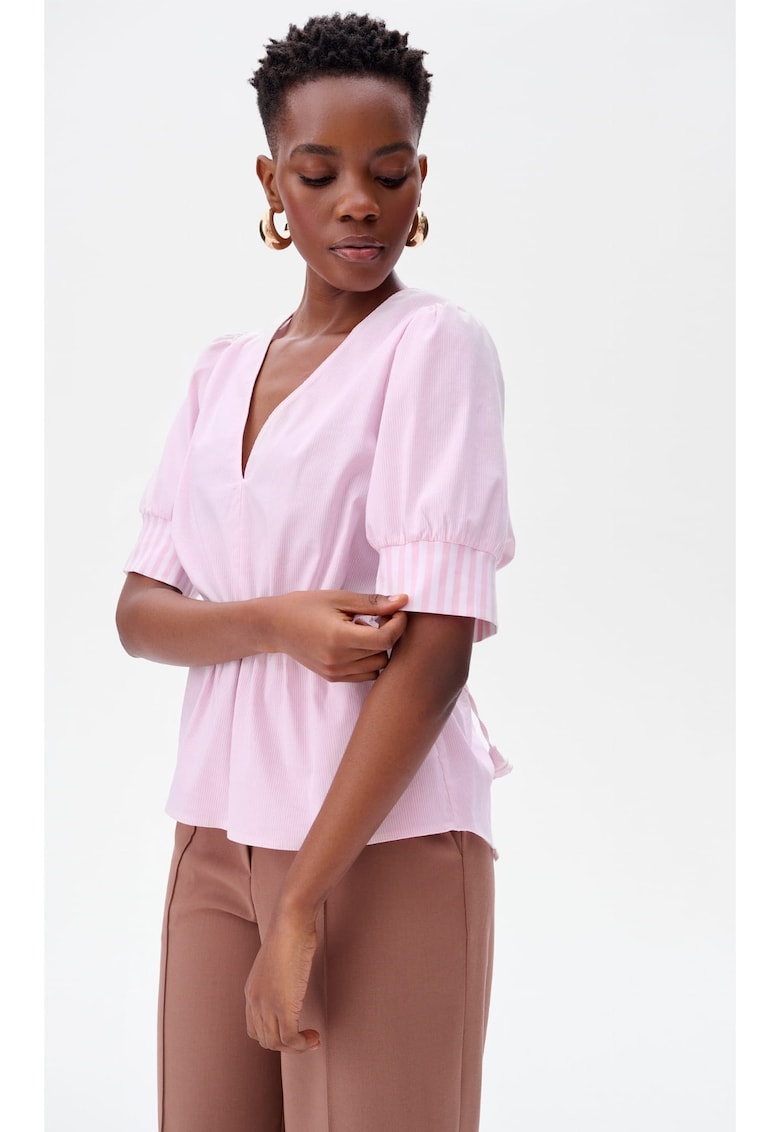 Bluza uni cu decolteu in V Alie