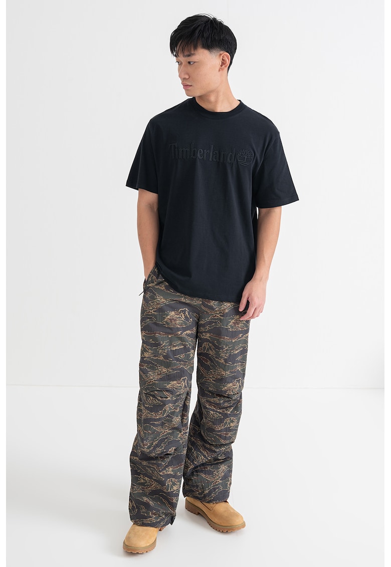 Tricou de bumbac Hampthon - Negru stins