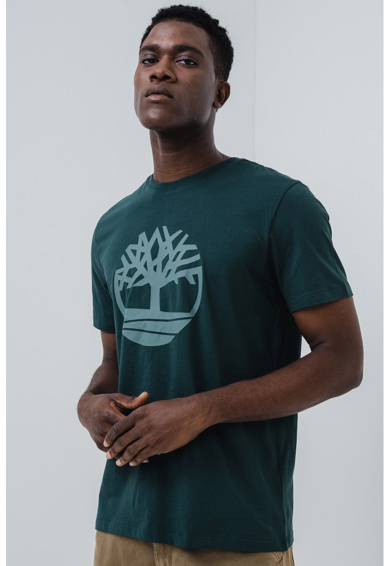 Tricou de bumbac Northwood Tree - Verde inchis