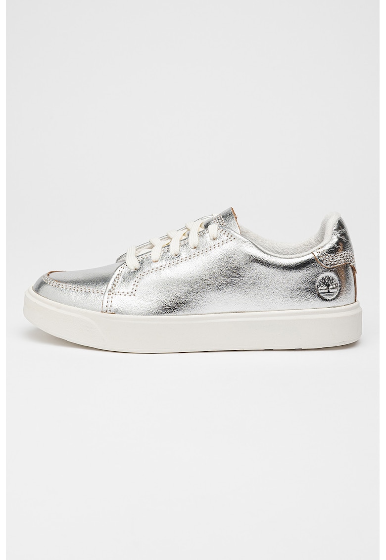 Pantofi sport low-cut de piele Emerson Street - Argintiu