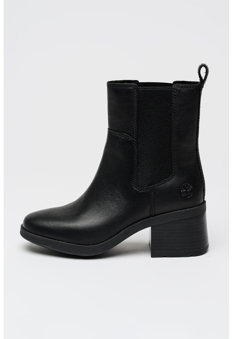 Botine Chelasea cu toc masiv Bellevaux - Negru