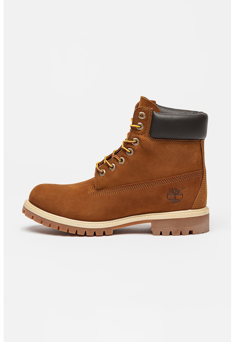 Bocanci impermeabile de piele nabuc cu garnituri de piele Premium 6