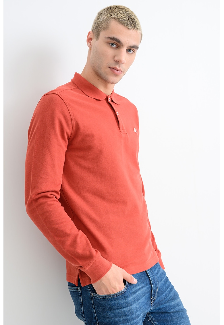 Bluza polo din material pique si bumbac