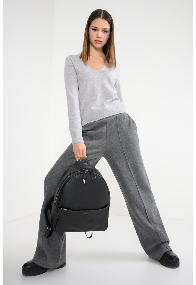 Pulover din lana virgina cu decolteu in V