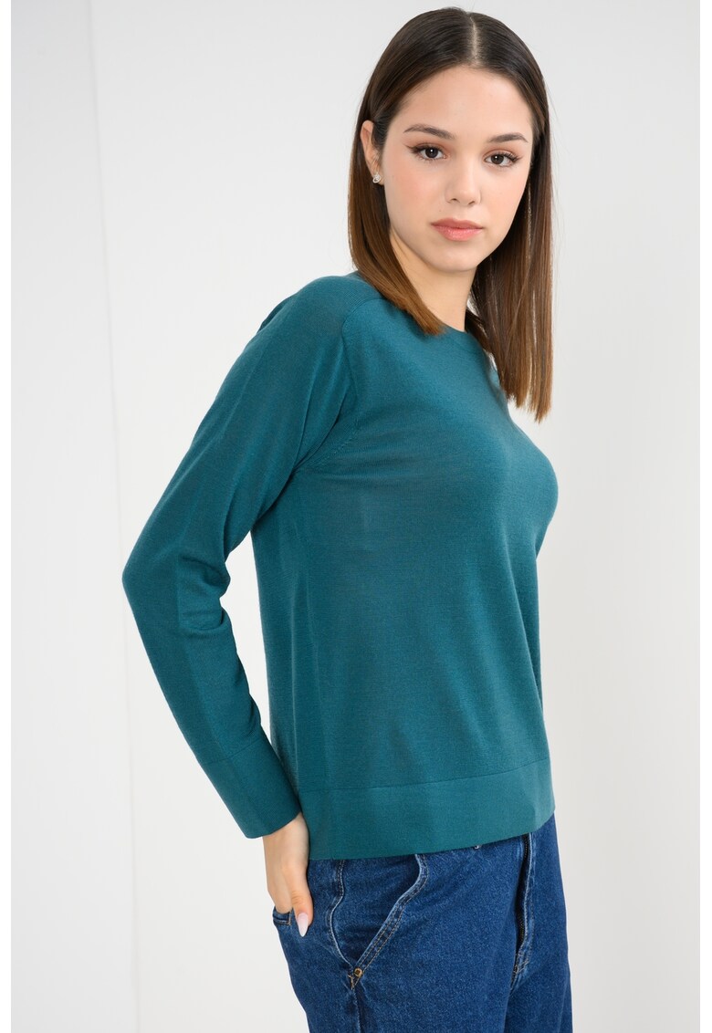 Pulover tricotat fin din lana virgina