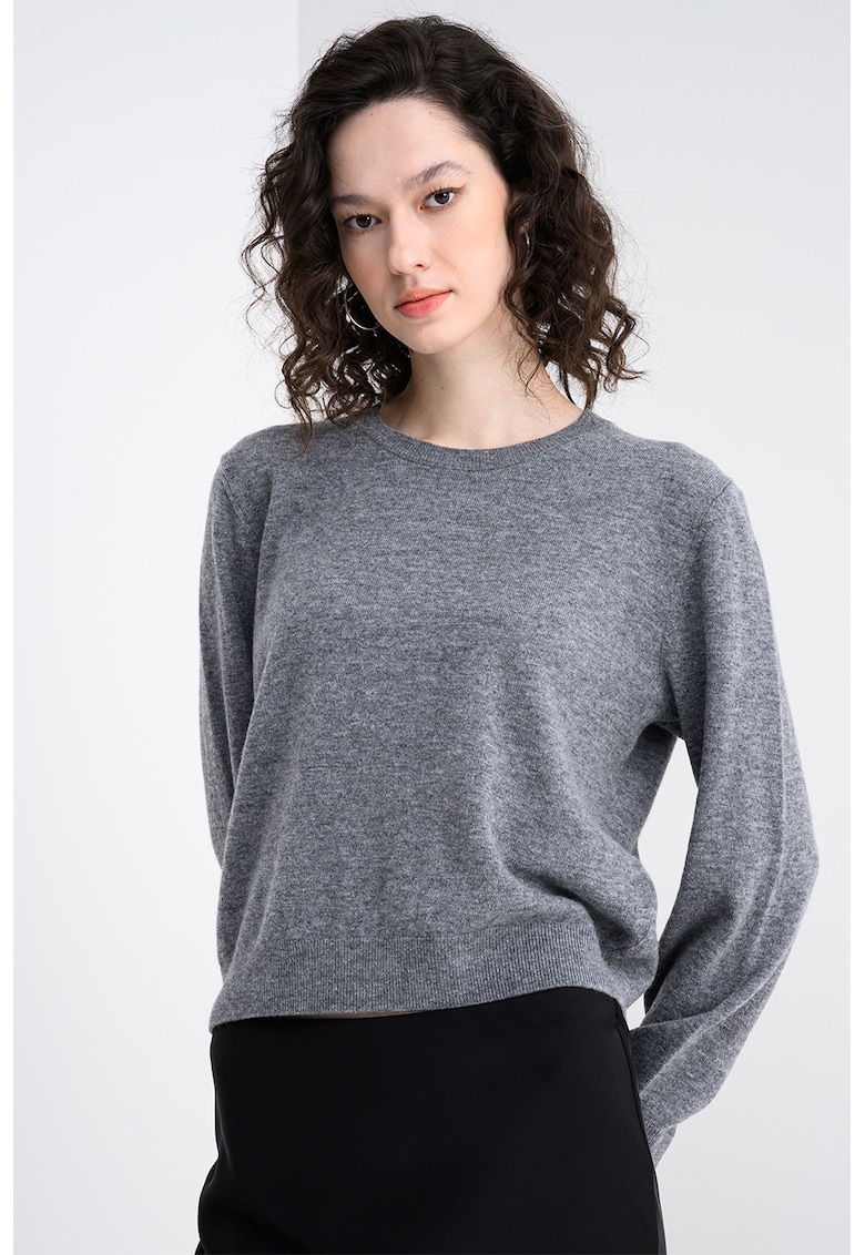 Pulover relaxed fit din lana virgina