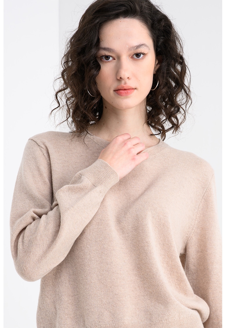 Pulover relaxed fit din lana virgina