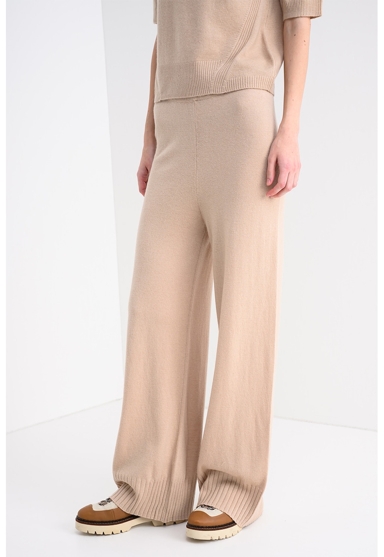 Pantaloni relaxed fit din amestec de lana