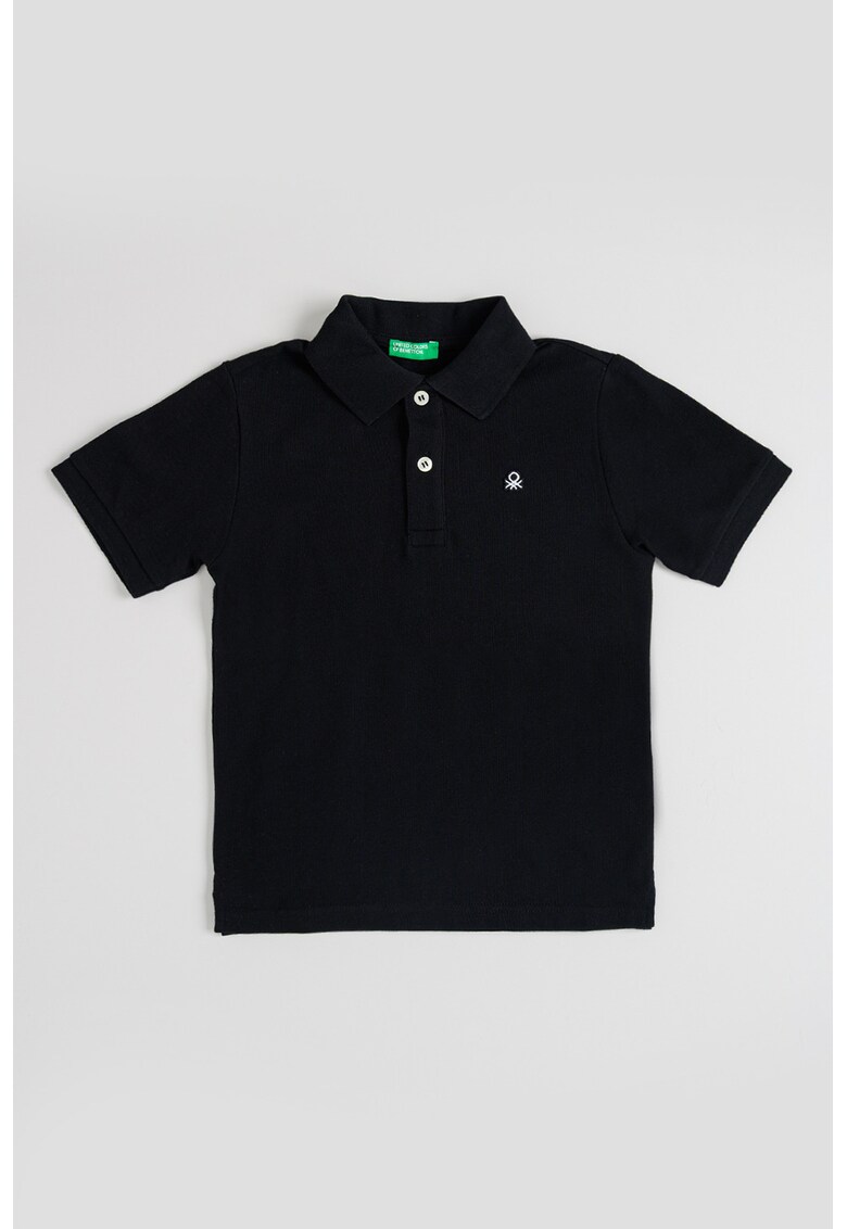 Tricou polo din bumbac pique cu logo