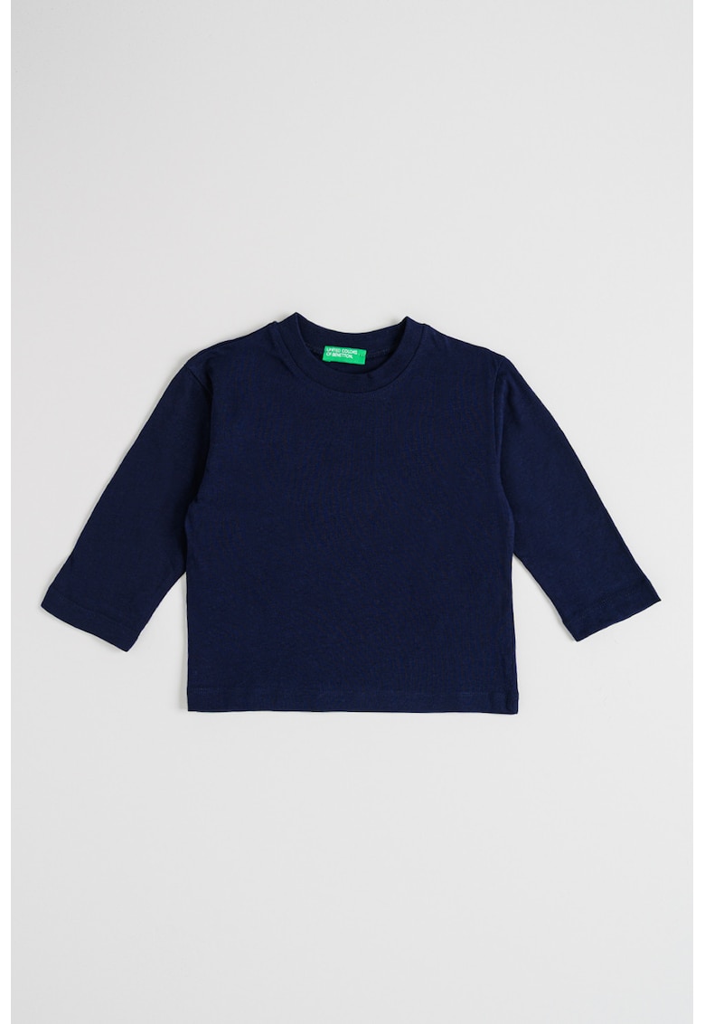 Bluza cu imprimeu pe partea din spate - Bleumarin