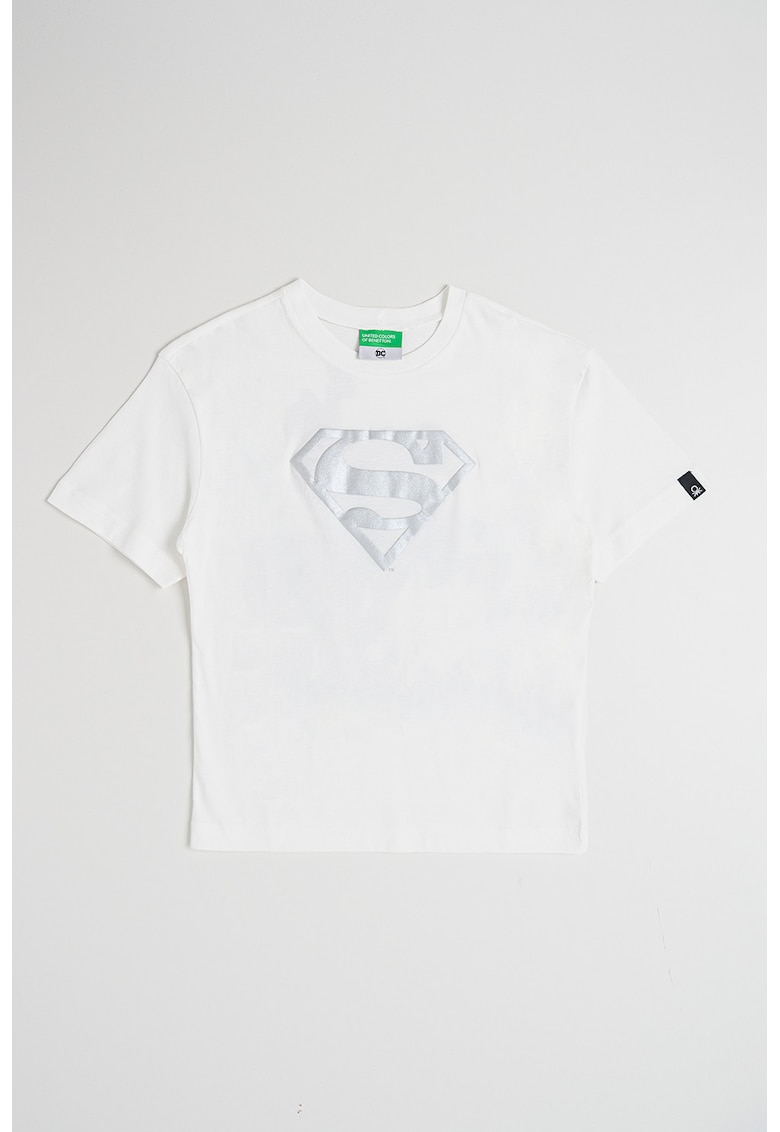Tricou cu imprimeu Superman - Alb
