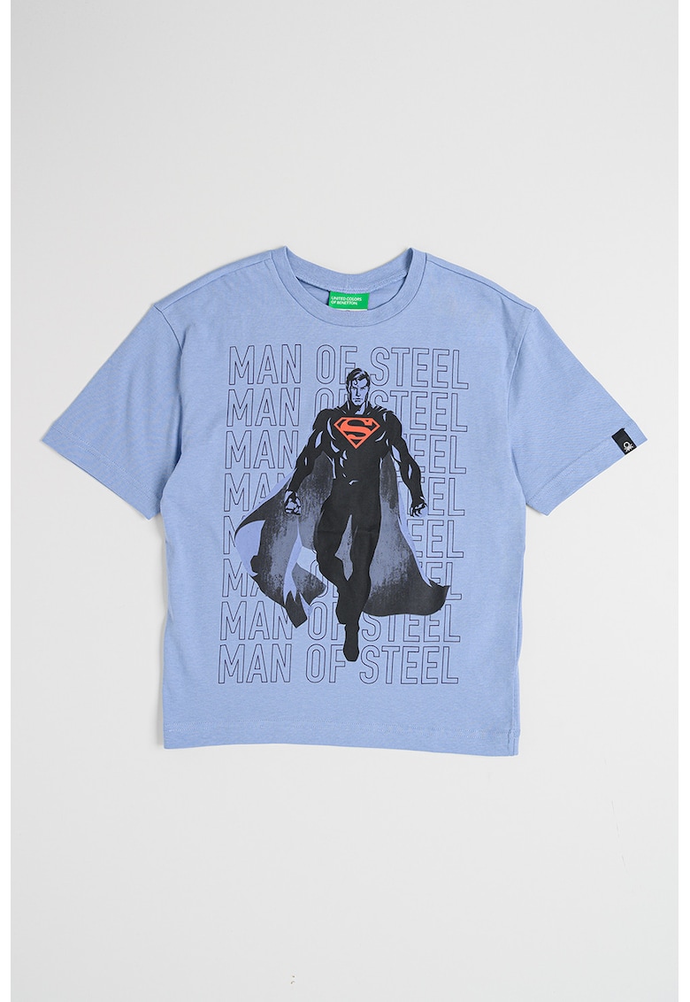 Tricou cu imprimeu Superman - Albastru pastel