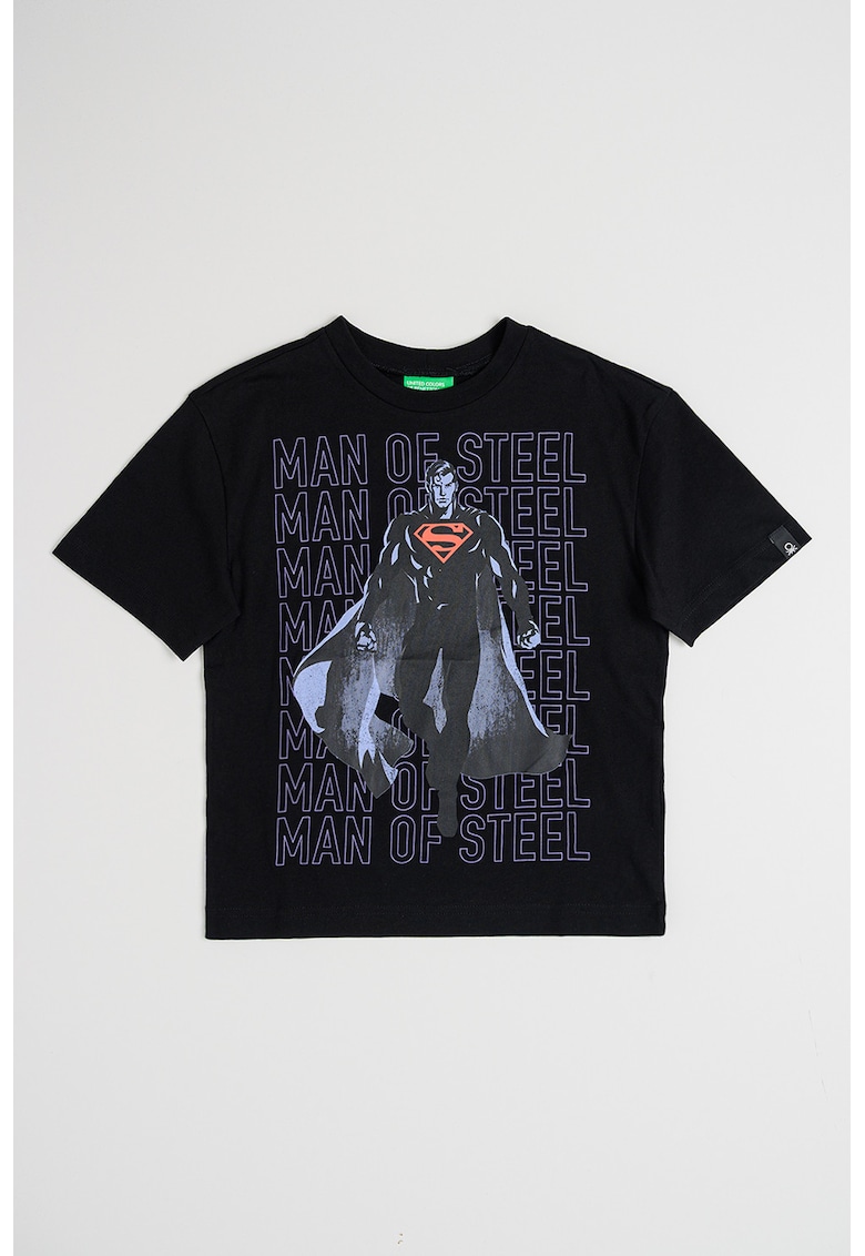 Tricou cu imprimeu Superman - Negru/Albastru