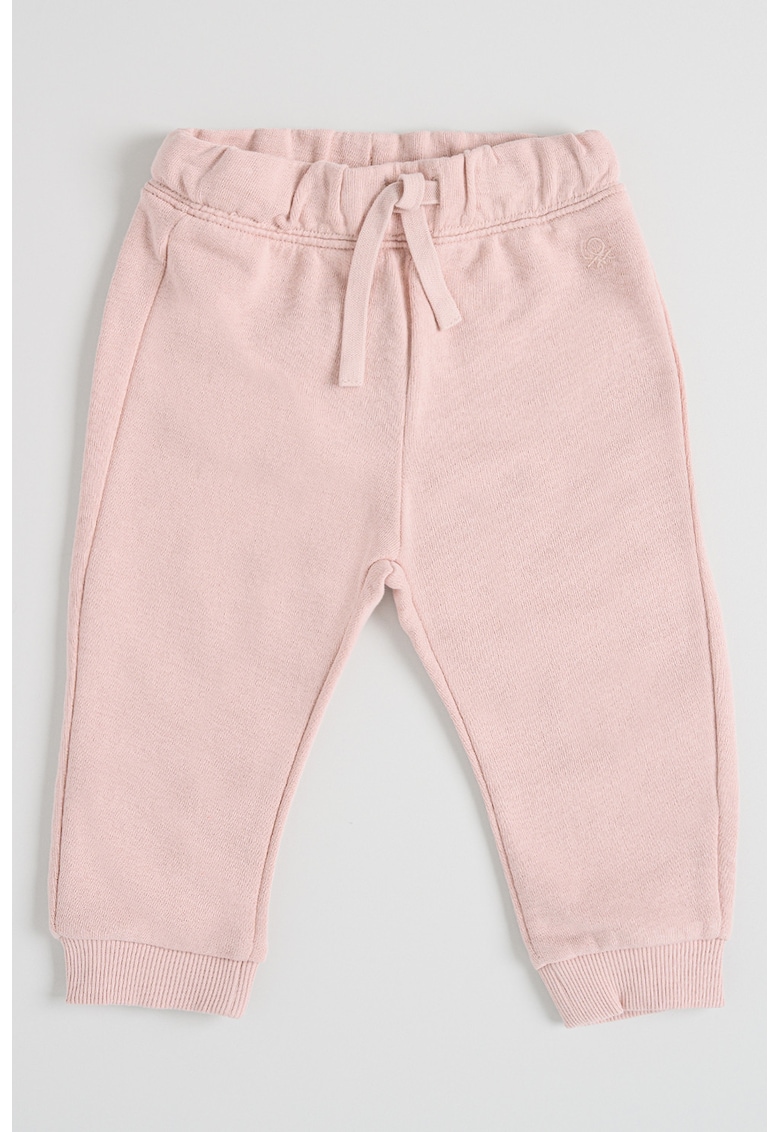 Pantaloni de trening din bumbac cu model uni