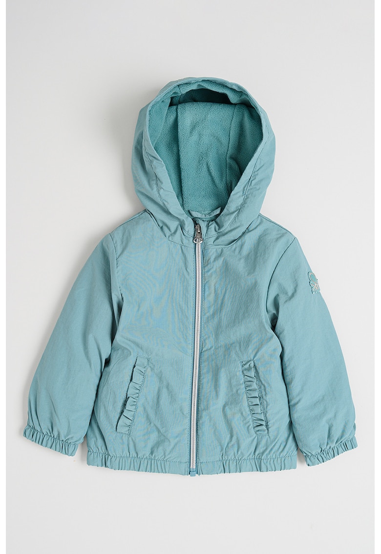 Geaca cu finisaj rezistent la apa cu gluga