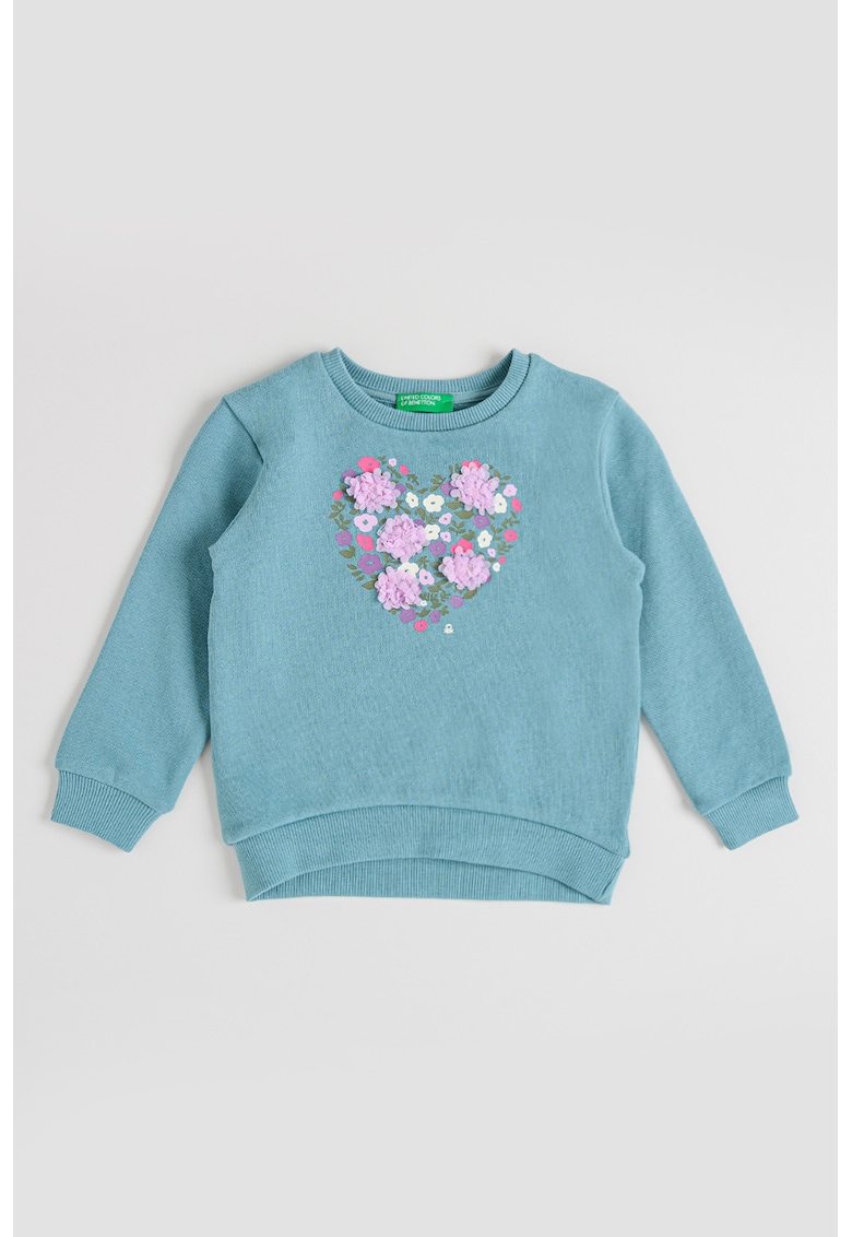 Bluza de trening din bumbac cu model floral