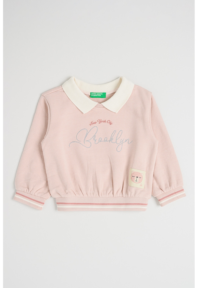 Bluza de trening din bumbac cu broderie text