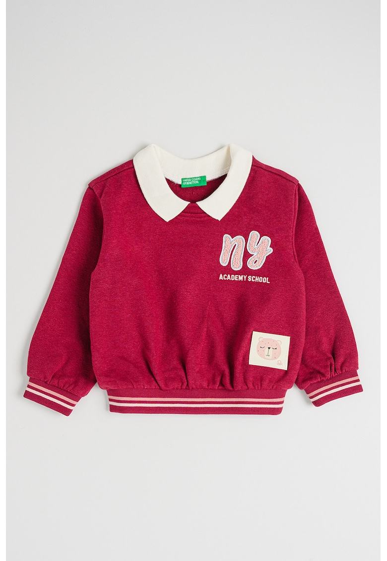 Bluza de trening din bumbac cu broderie text