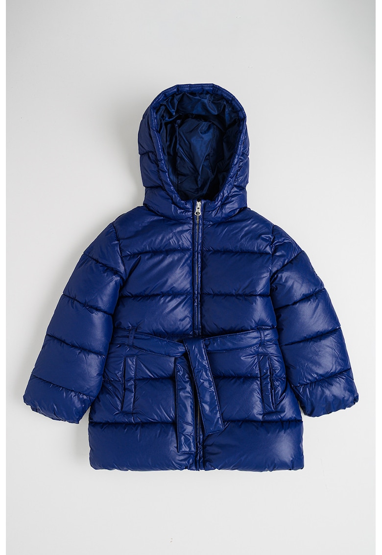 Geaca midi matlasata cu gluga