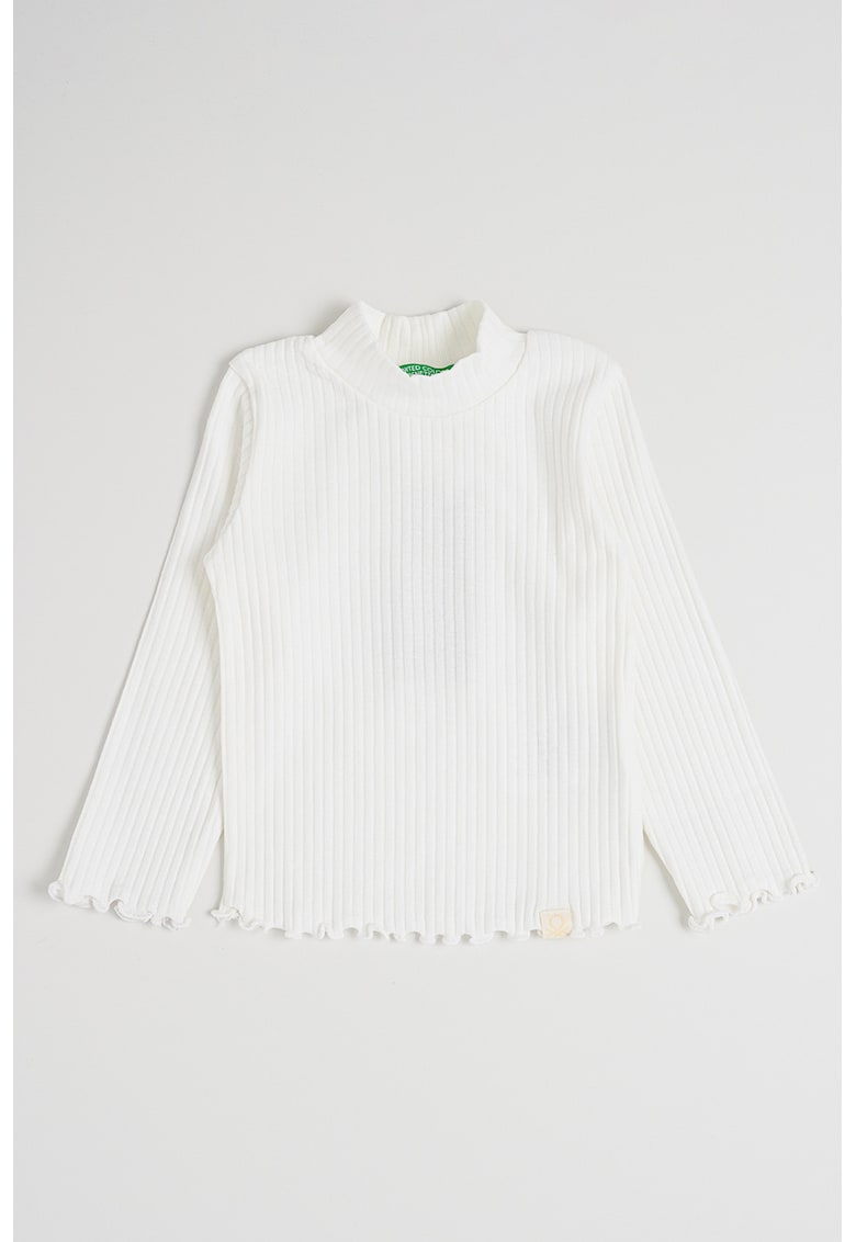 Bluza din amestec de bumbac cu aspect striat