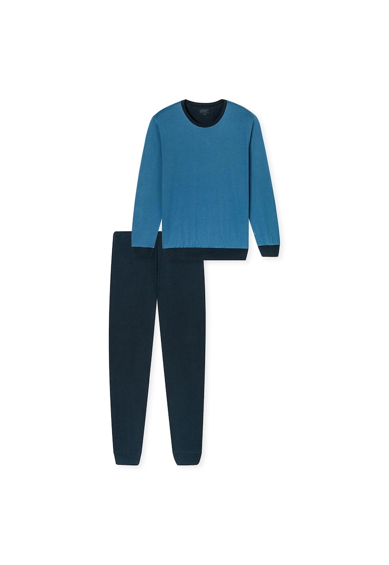 Uncover by Schiesser Pijama cu pantaloni lungi si imprimeu - Albastru