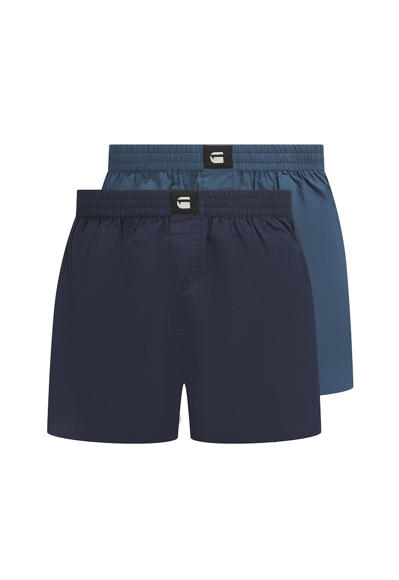 Set de boxeri lejeri din bumbac Elm - 2 perechi - Albastru inchis