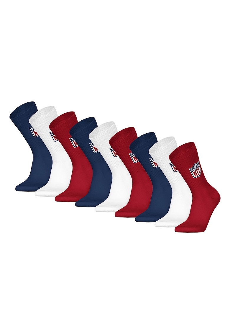 Nfl Set de sosete unisex - 9 perechi - Rosu/Alb/Albastru inchis