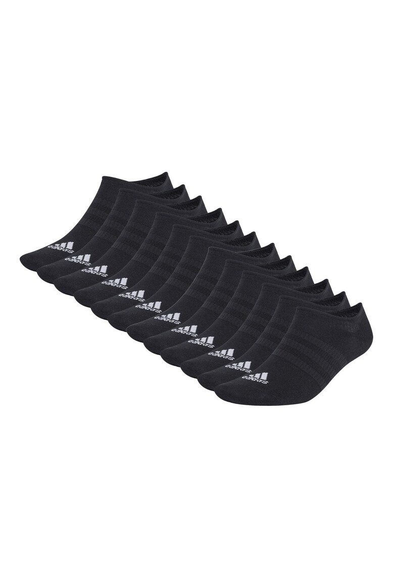 Set de sosete foarte scurte cu model unisex - 12 perechi - Negru