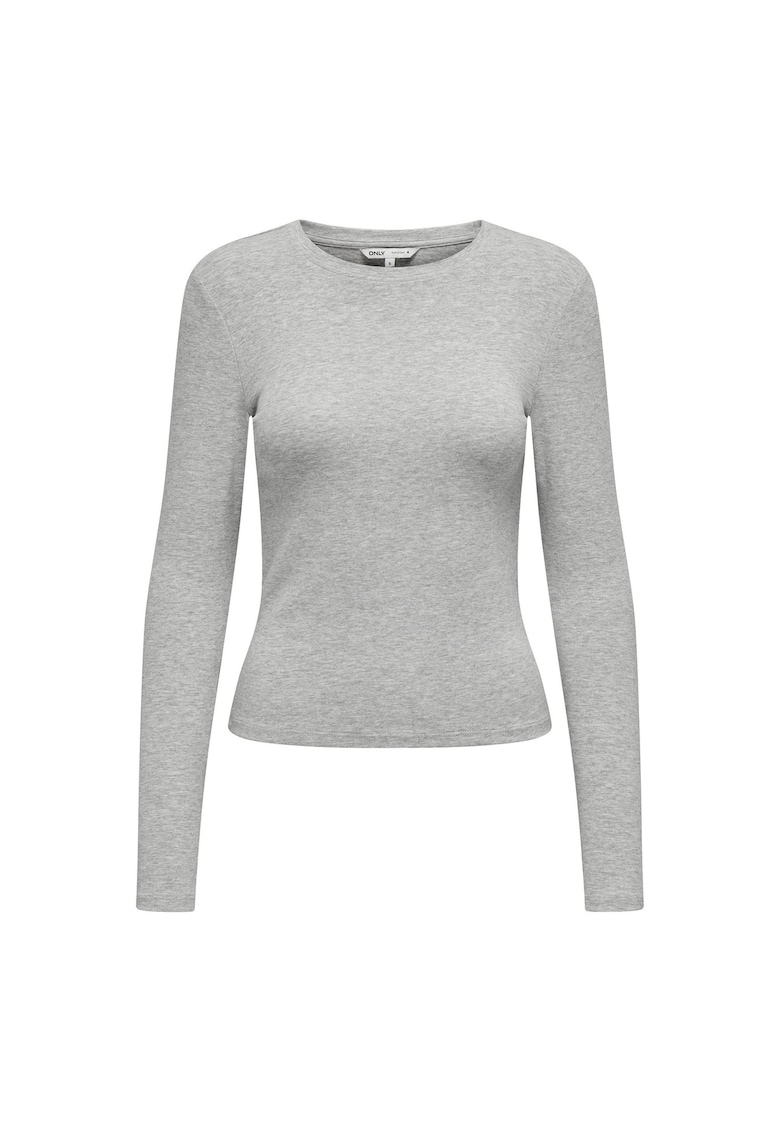 Only Bluza cambrata cu decolteu la baza gatului - Gri