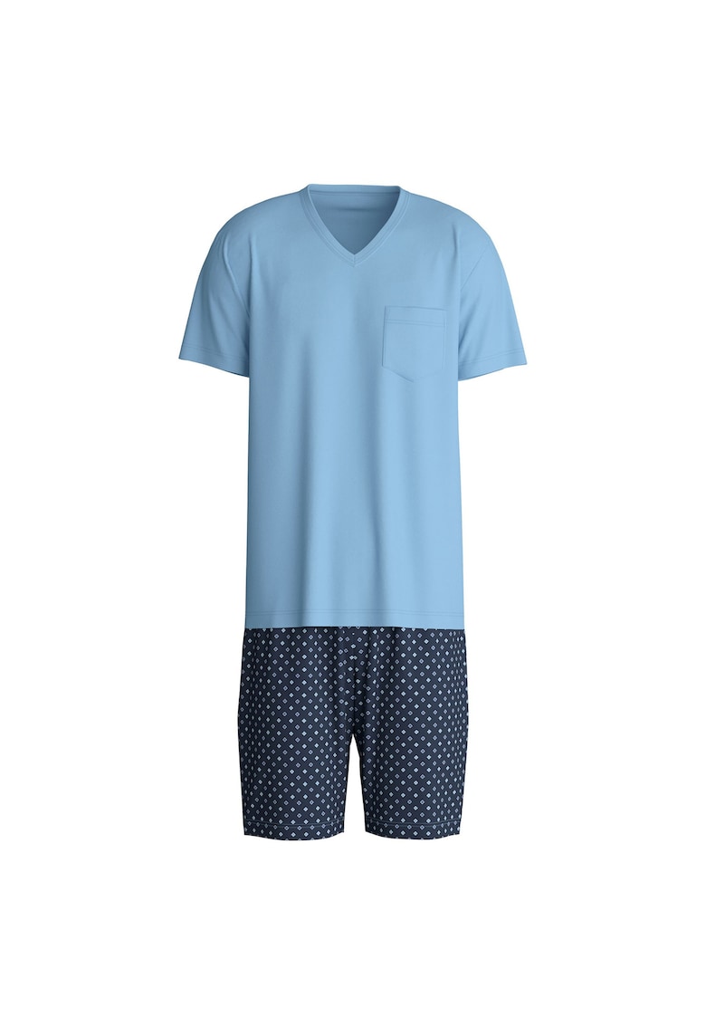 Calida Pijama cu pantaloni scurti din bumbac - Albastru