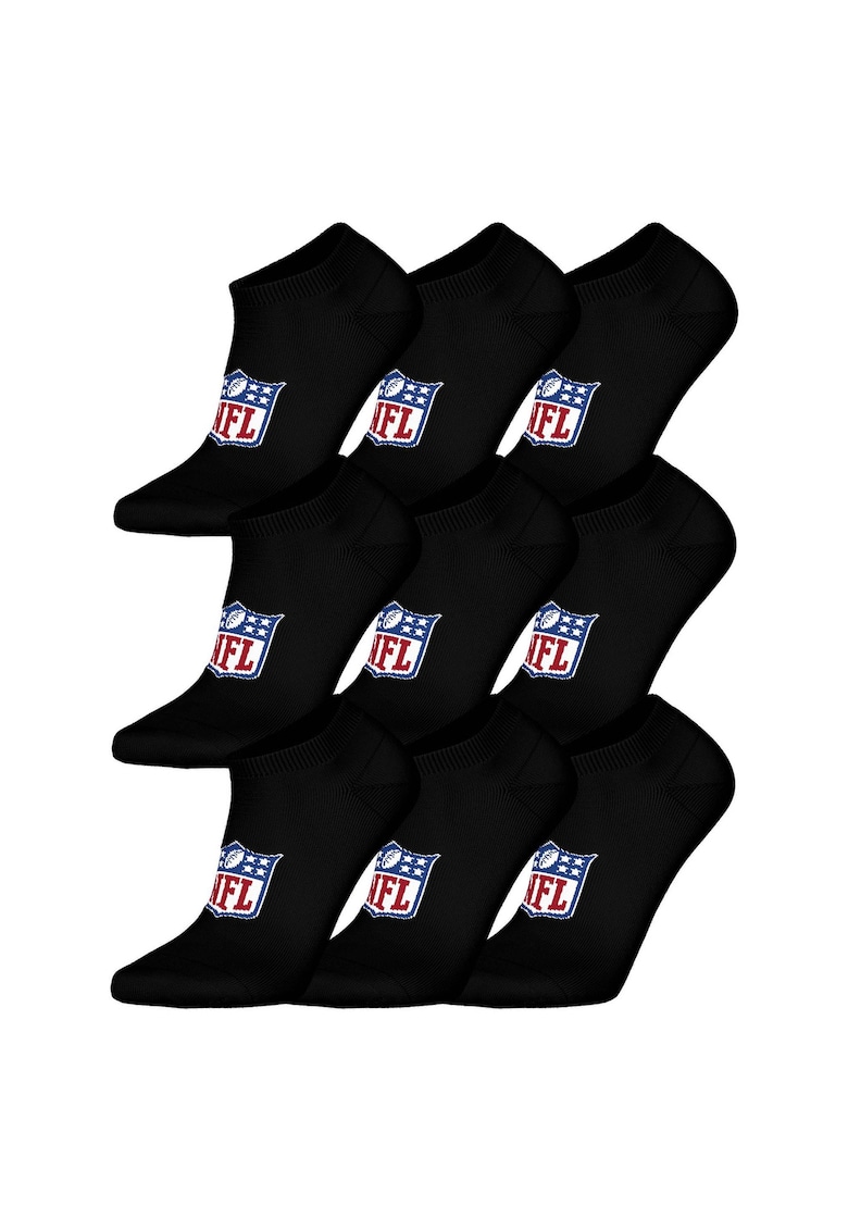 Set de sosete unisex cu logo - 9 perechi - Negru