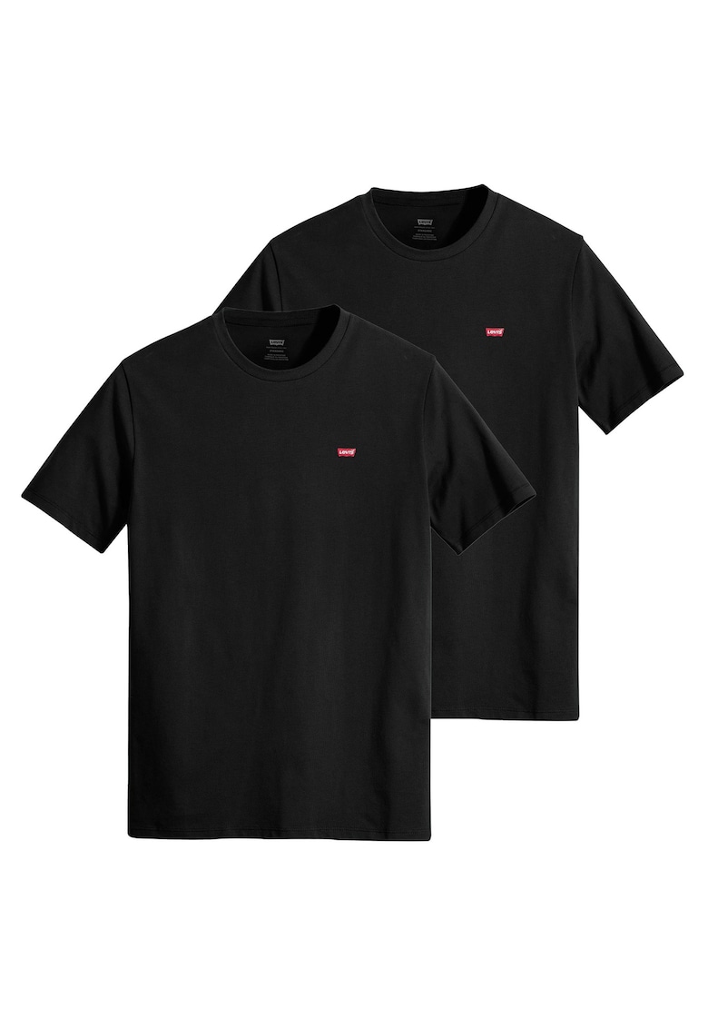 Levi's Set de tricouri din bumbac cu logo brodat discret - 2 piese - Negru