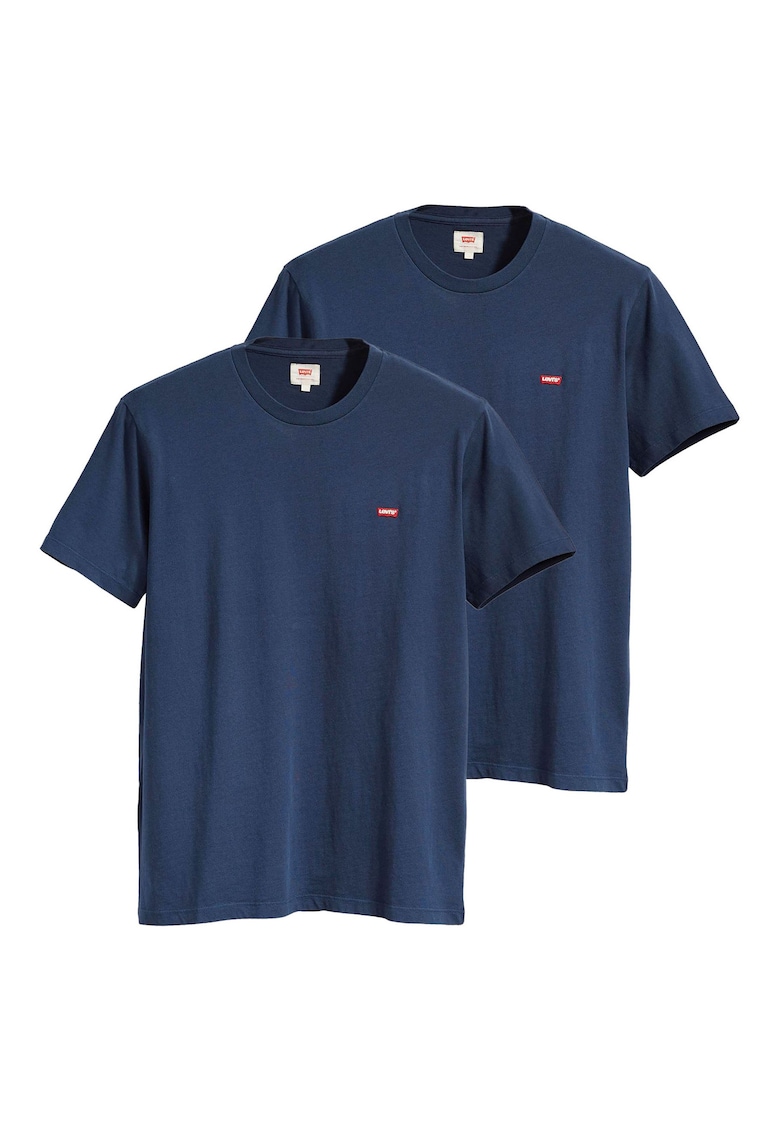 Levi's Set de tricouri din bumbac cu logo brodat discret - 2 piese - Albastru