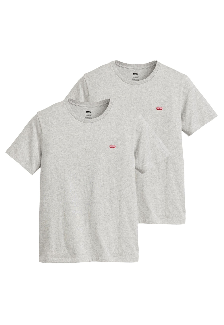 Levi's Set de tricouri din bumbac cu logo brodat discret - 2 piese - Gri