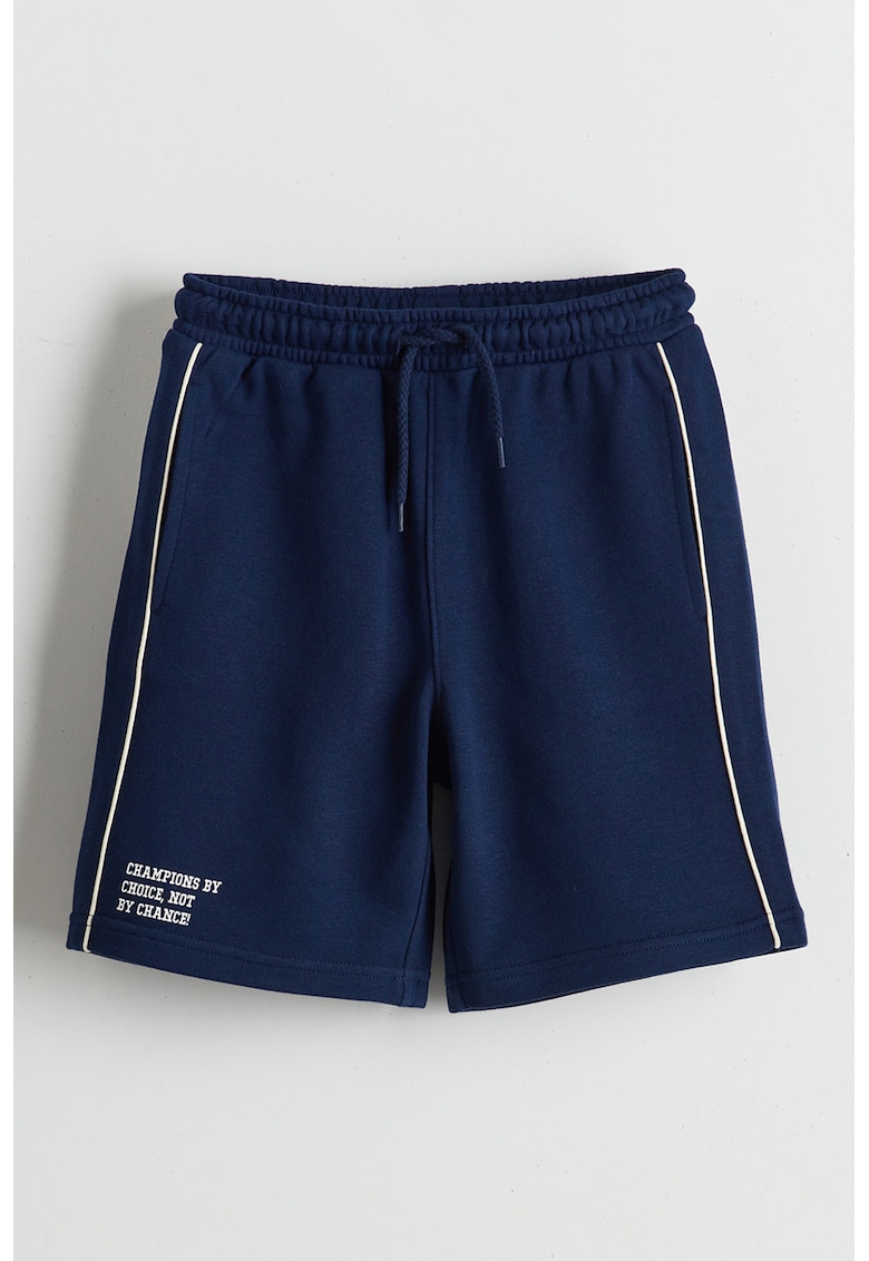 Pantaloni scurti din amestec de bumbac cu snur de ajustare