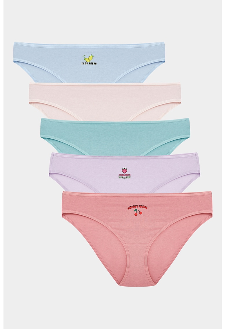 Set de chiloti din amestec de bumbac - 5 perechi