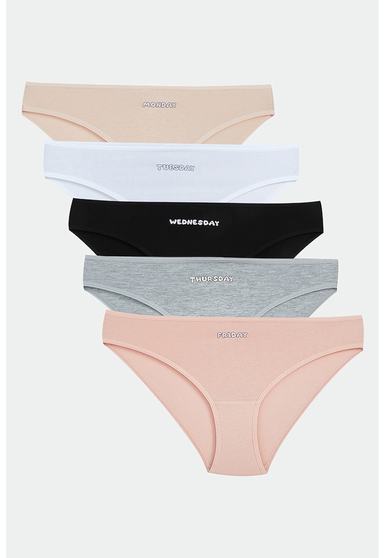 Set de chiloti din amestec de bumbac - 5 perechi