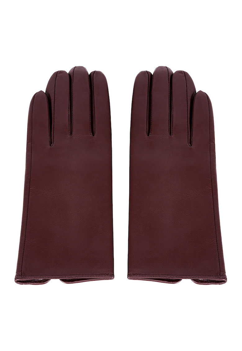 Manusi din piele cu model uni