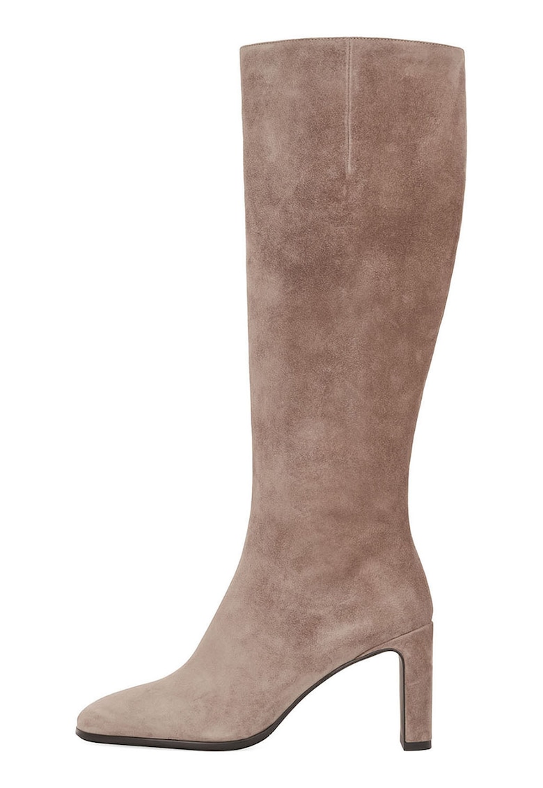 Cizme lungi pana la genunchi din piele intoarsa