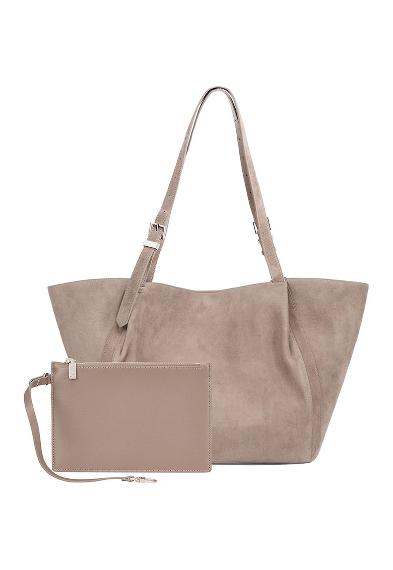 Geanta shopper din piele intoarsa