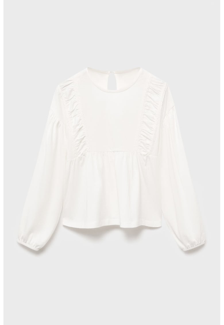 Bluza lejera din bumbac cu model uni