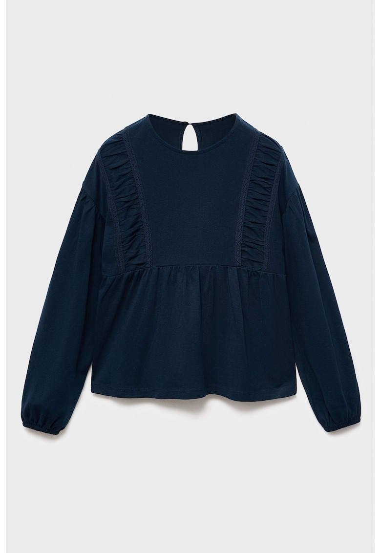 Bluza lejera din bumbac cu model uni