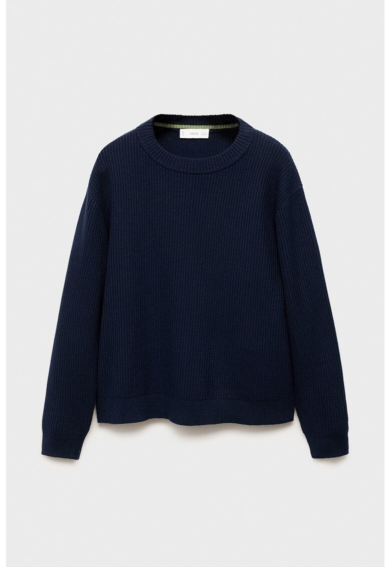 Pulover cu decolteu la baza gatului - Albastru ultramarin