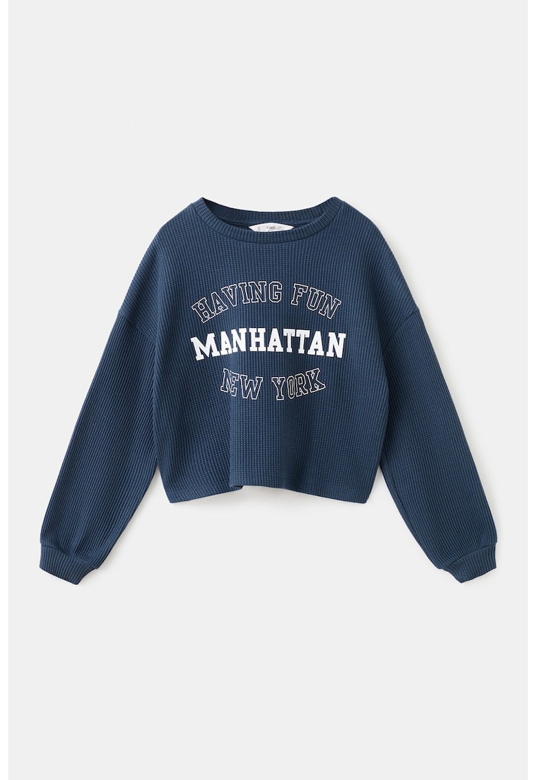 Bluza de trening crop cu maneci cazute